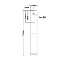 34-270-1 MODULAR SOLUTIONS SUPPORT ANGLE ANGLE BRKT FLOOR FASTENING 270MM